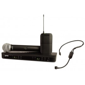 Sistema inalambrico doble Diadema y Mano Shure BLX1288/P31-CasadelMusico-Audio y Video