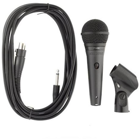 Microfono Con SW, ideal cantantes y coros, cable 1/4-CasadelMusico-Audio y Video