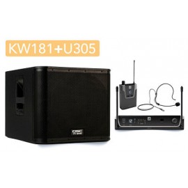 Sistema de Audio Subwoofer activo 18 qsc con Sistema inalambrico Ld Systems u300 de mano-CasadelMusico-Audio y Video