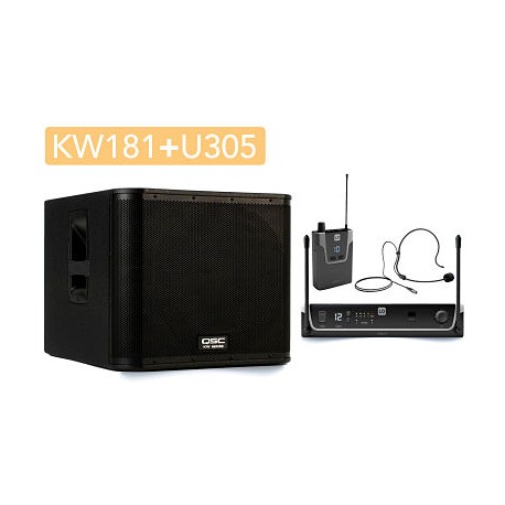 Sistema de Audio Subwoofer activo 18 qsc con Sistema inalambrico Ld Systems u300 de mano-CasadelMusico-Audio y Video