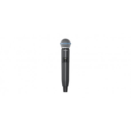 Transmisor de mano con capsula dinamica supercardioide GLXD2/BETA58 y bateria-CasadelMusico-Audio y Video