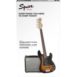 Paquete Con Bajo Fender con Precission Bass y Rumble 15 Sunburst-CasadelMusico-
