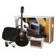 Paquete Guitarra Electro Acustica Epiphone PR/4E Negro-CasadelMusico-