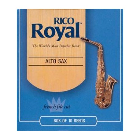 CAJA DE 10 CAÑAS RJB1025(10) SAX ALTO 2 1/2 RICO ROYAL(SARR2-1/-CasadelMusico-Accesorios y Souevenirs