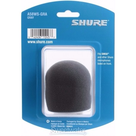 Pantalla antiviento color gris, para todos los micrófonos de esfera y cabeza de diamante.-CasadelMusico-Audio y Video