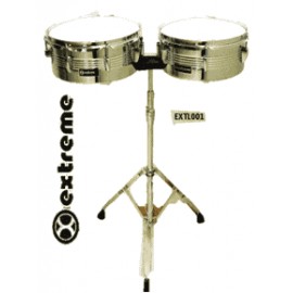 Timbales 13 X 5 Y 14 X 5.5 Cromadas C/Atril	Extl001-CasadelMusico-Outlet (De Remate)