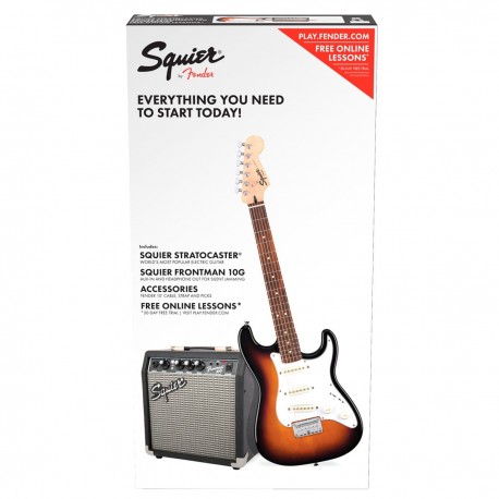 Paquete Guitarra Electrica Fender Strat (Short-Scale)-CasadelMusico-