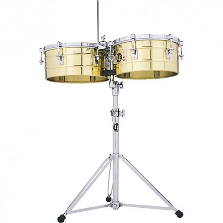 Timbales LP Tito Puente laton con atril LP257-B-CasadelMusico-