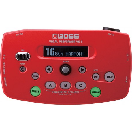 Procesador Vocal Roland  VE-5 con efectos color Rojo-CasadelMusico-Audio y Video