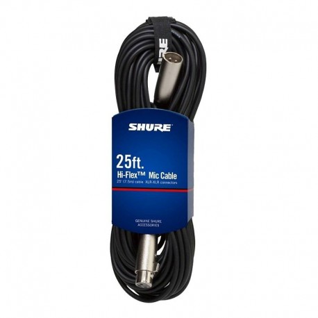 Cable Shure C25J Hi-Flex, 7.6m, con conectores XLR hembra y XLR macho.-CasadelMusico-Audio y Video