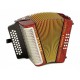 Acordeón Rojo Hohner Corona II Diatonico Sol-do-fa A5623S-CasadelMusico-