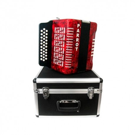 Acordeón Parrot Diatonico Rojo-CasadelMusico-