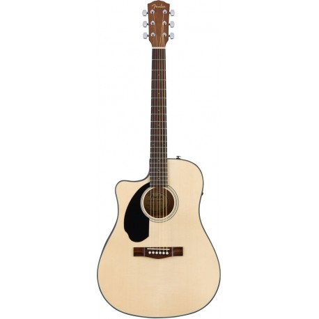 Guitarra Electroacustica Fender Cd-60SCE Zurda Lh Natural-CasadelMusico-