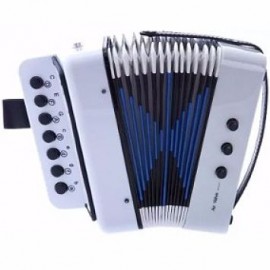 Acordeon Infantil Blanco 7 Botones 2 Bajos-CasadelMusico-