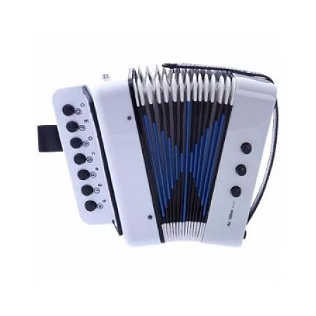 Acordeon Infantil Blanco 7 Botones 2 Bajos-CasadelMusico-