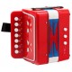 Acordeon Infantil Rojo 7 Botones 2 Bajos-CasadelMusico-