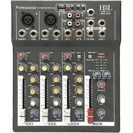 MIX4-ECO Mezcladora 4 canales, FX, USB Y BLUETOOTH-CasadelMusico-Audio y Video