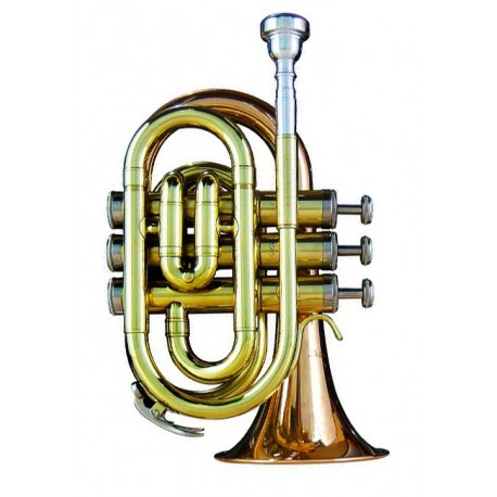 TROMPETA POCKET COMBINADA LAQ-COBRE SILVERTONE-CasadelMusico-