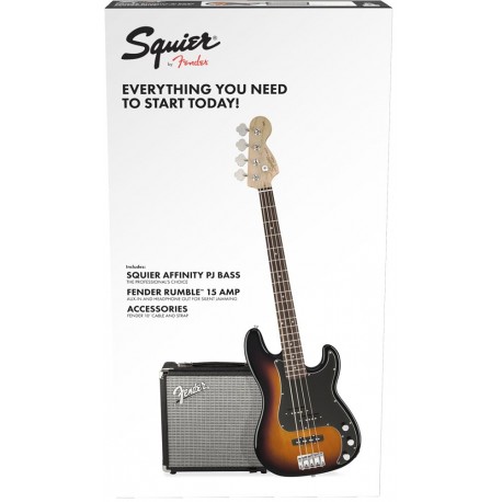 Paquete Con Bajo Fender con Precission Bass y Rumble 15 Sunburst-CasadelMusico-