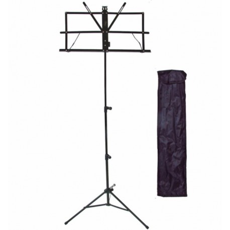 ATRIL PARA PARTITURAS LM DRUMS PLEGABLE NIQUEL CON FUNDA MS-16AC-CasadelMusico-