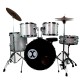 BATERIA PROFESIONAL PLATA SPARKLE 5PZAS ARO CLR CROMO EXTREME-CasadelMusico-