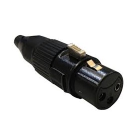Conector XLR Hembra Negro High Line SX064-CasadelMusico-Accesorios y Souevenirs
