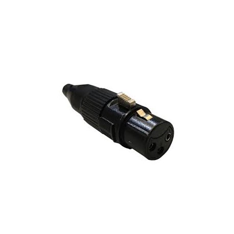 Conector XLR Hembra Negro High Line SX064-CasadelMusico-Accesorios y Souevenirs