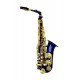 Saxofon Alto Symphonic Azul + Stand Color Negro Konig & Meyer-CasadelMusico-