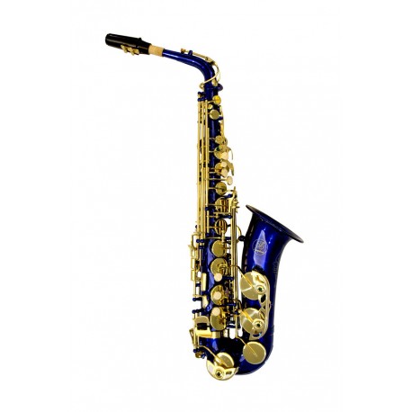 Saxofon Alto Symphonic Azul + Stand Color Negro Konig & Meyer-CasadelMusico-