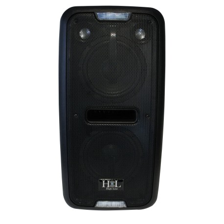 HL-208AWB Bafle Amplificado 2-8" Batería Recargable HIGH LINE-CasadelMusico-Audio y Video