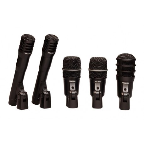 Set de 5 Microfonos Super Lux para Bateria con Clamps y Estuche-CasadelMusico-