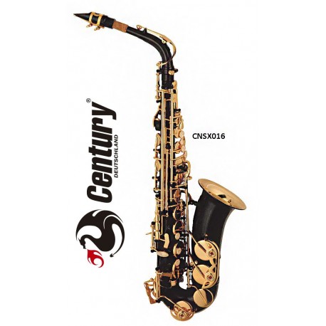 SXOFON ALTO Eb NEGRO PABELLON-LLAVES DORADAS CENTURY CNSX016-CasadelMusico-