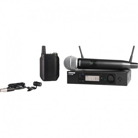 Sistema combinado GLXD124R/85 con lavalier WL185 y de mano con SM58-CasadelMusico-