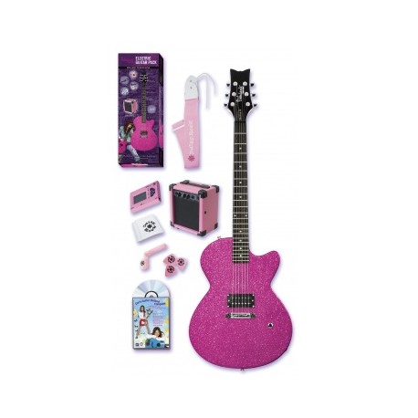 Paquete Guit. Electrica Daisy Rock Rosa-CasadelMusico-