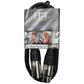 MC016 3FT Cable XLR a XLR de 1 metro tipo Neutrik HIGH LINE-CasadelMusico-Accesorios y Souevenirs