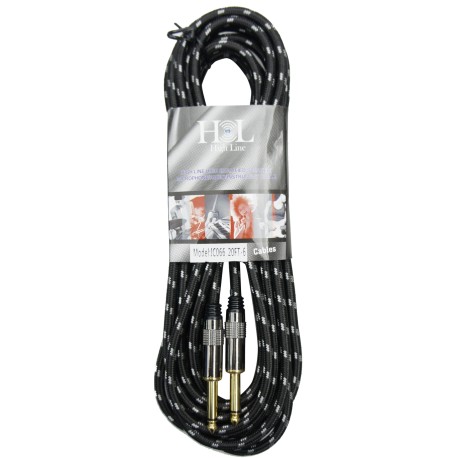 Cable De Plug A Plug De 6 Metros Forro Negro-CasadelMusico-Accesorios y Souevenirs