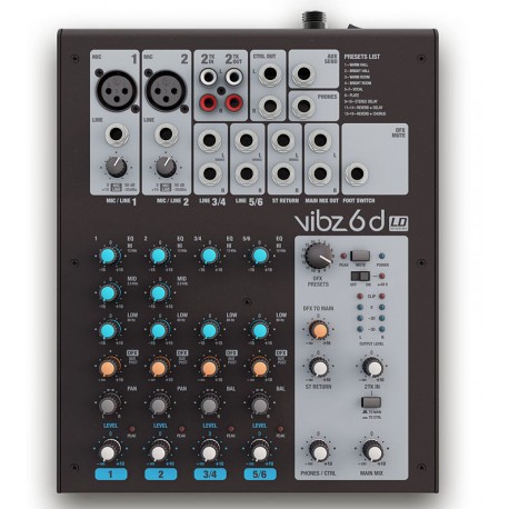 VIBZ6D Mezcladora de 6 canales con Efectos-CasadelMusico-