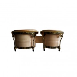 BONGOS DE 7.5-8.5 MADERA NATURAL ARO CROMADOBO-CasadelMusico-