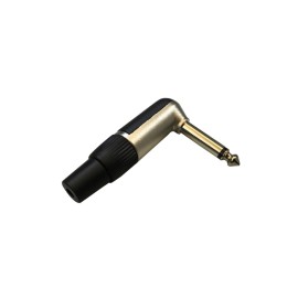 Conector Plug 6.3mm escuadra negro High Line SJ058-CasadelMusico-Accesorios y Souevenirs