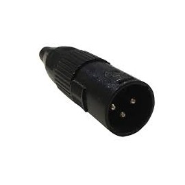 Conector XLR Macho Negro High Line SX065-CasadelMusico-Accesorios y Souevenirs