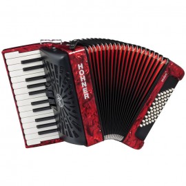 Acordeón Hohner Bravo II 48 bajos 26 teclas Rojo A16532-CasadelMusico-Instrumentos Musicales