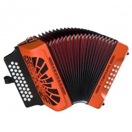 Acordeón Hohner DIATONICO SOL-DO-FA,NARANJA  CON FUNDA A48251-CasadelMusico-Instrumentos Musicales