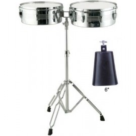 Timbales Con Cencerro Princess TBS-1413-CasadelMusico-Instrumentos Musicales