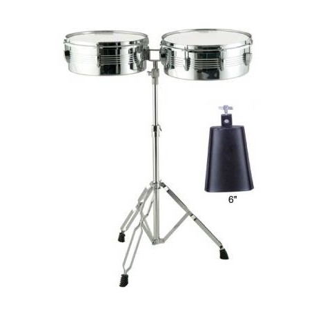 Timbales Con Cencerro Princess TBS-1413-CasadelMusico-Instrumentos Musicales