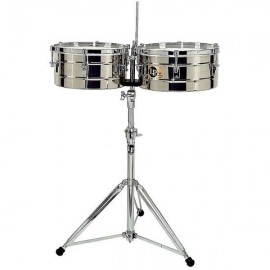 Timbales LP 14"/15" Cromado con Atril Soporte para cencerro LP257S-CasadelMusico-Instrumentos Musicales