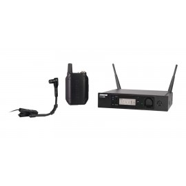 Sistema inalambrico Shure GLXD14R/B98 montable en rack con bodypack y micro para instrumento Beta98H/C-CasadelMusico-