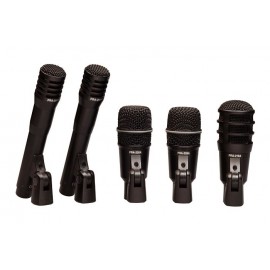 Set de 5 Microfonos Super Lux para Bateria con Clamps y Estuche-CasadelMusico-