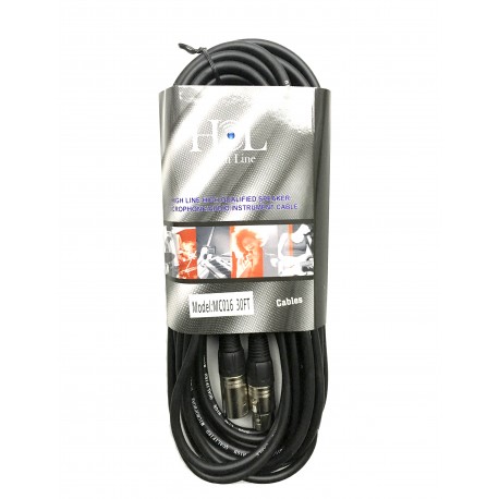 MC016 30FT Cable XLR a XLR de 10 metros tipo Neutrik HIGH LINE-CasadelMusico-Accesorios y Souevenirs