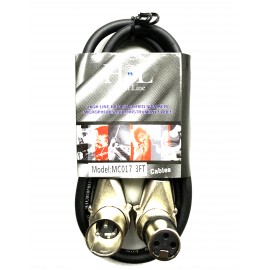 MC017 3FT Cable XLR a XLR Escuadra de 1 metro-CasadelMusico-Accesorios y Souevenirs