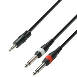 Cable de 3.5 mm stereo a 2 plug 6.3 de 3 MTR-CasadelMusico-Accesorios y Souevenirs